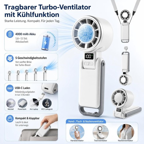 Handventilator mit ice cooling - handventilator,